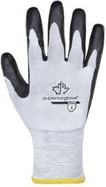Superior Glove® Size 9 Dexterity Pro™ S21PPN Microporous Nitrile Palm Coated Work Gloves With Polyester Liner, Knit Wrist And Straight Thumb