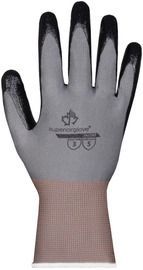Superior Glove® Size 8 KnitActiv™ SN15NT Nitrile Palm Coated Work Gloves With Polyester Liner, Knit Wrist And Straight Thumb