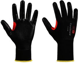 PIP Global Safety® Medium CoreShield™ 15 Gauge Smooth Nitrile Palm And Finger Coated Work Gloves With Nylon Liner And Knit Wrist
