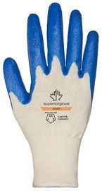 Superior Glove® Size 7 KnitActiv™ S15NT Nitrile Three Quarter Coated Work Gloves With Cotton Liner, Knit Wrist And Straight Thumb