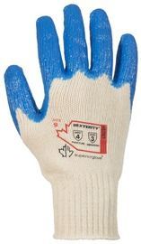 Superior Glove® Size 8 S7NT Nitrile Three Quarter Coated Work Gloves With Cotton Liner, Knit Wrist And Straight Thumb
