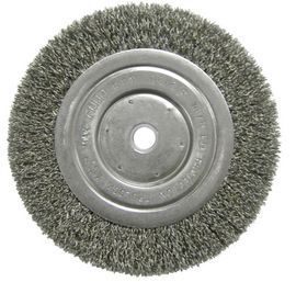 Weiler® 6 Weiler® 6" X 5/8" - 1/2" Weiler® Steel Crimped Wire Wheel Brush