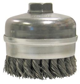 Weiler® 4" X 5/8" - 11" Weiler® Steel Knot Wire Cup Brush