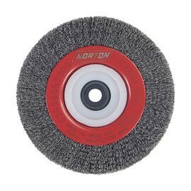 Norton® 6 Norton® 6" X 1/2" - 2" BlueFire Carbon Steel Crimped Wheel Brush