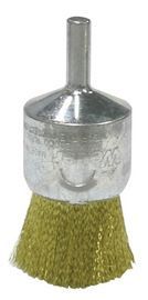 Weiler® 1" X 1/4" Weiler® Brass Crimped Wire End Brush