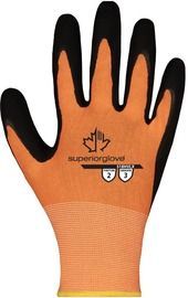 Superior Glove® Size 6 Dexterity® S18HVLX Latex Palm And Fingertip Coated Work Gloves With Polyester Liner, Knit Wrist And Straight Thumb