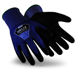 HexArmor® Size 9 Helix® 13 Gauge Polyurethane Palm And Fingertip Coated Work Gloves With Polyurethane And HPPE Blend Liner And Knit Wrist