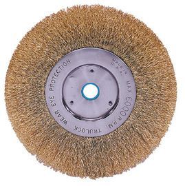 Weiler® 6 Weiler® 6" X 5/8" - 1/2" Weiler® Brass Crimped Wire Wheel Brush