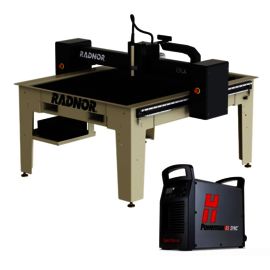 RADNOR™ 4' X 4' Cutting Table With Hypertherm® Powermax65 SYNC® Plasma Cutter And FlashCut® CNC Software RADNOR™ 4' X 4' Cutting Table With Hypertherm® Powermax65 SYNC® Plasma Cutter And FlashCut® CNC Software