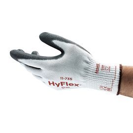 Ansell Size 11 HyFlex® 11-735 Polyurethane Palm Coated Work Gloves With Fiber Glass, HPPE, Nylon And Spandex Liner And Knit Wrist