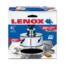 Lenox® Speed Slot® 4 3/4 Lenox® Speed Slot® 4 3/4" Bi-Metal Hole Saw 4/5 Variable Pitch Teeth Per Inch