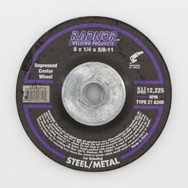 RADNOR™ 5 RADNOR™ 5" X 1/4" X 5/8" - 11" Aluminum Oxide Depressed Center Type 27 Grinding Wheel