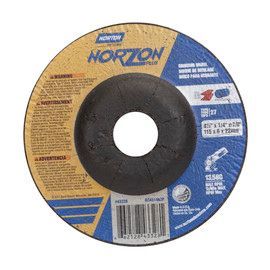 Norton® 4.5 Norton® 4.5" X 1/4" X 7/8" NorZon Plus® Extra Coarse Grit Ceramic Alumina Type 27 Depressed Center Grinding Wheel