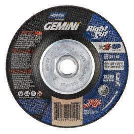Norton® 4.5 Norton® 4.5" X .045" X 5/8" - 11" Gemini® Extra Coarse Grit Aluminum Oxide Type 27/42 Depressed Center Cut-Off Wheel