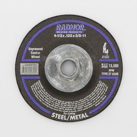 RADNOR™ 4.5 RADNOR™ 4.5" X 1/8" X 5/8" - 11" Aluminum Oxide Depressed Center Type 27 Cut-Off Wheel