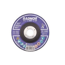 RADNOR™ 4.5" X .045" X 7/8" Ceramic Alumina Type 27 Cut-Off Wheel