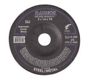 RADNOR™ 5 RADNOR™ 5" X 1/4" X 7/8" Aluminum Oxide Depressed Center Type 27 Grinding Wheel