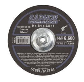RADNOR™ 9 RADNOR™ 9" X 1/4" X 5/8" - 11" Aluminum Oxide Depressed Center Type 27 Grinding Wheel
