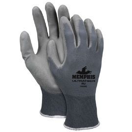 MCR Safety® Medium NXG 13 Gauge Gray Polyurethane Palm And Fingertip Coated Work Gloves With Nylon Liner And Knit Wrist MCR Safety® Medium NXG 13 Gauge Gray Polyurethane Palm And Fingertip Coated Work Gloves With Nylon Liner And Knit Wrist