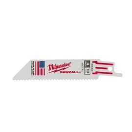 Milwaukee® SAWZALL®/THE TORCH™ 3/4 Milwaukee® SAWZALL®/THE TORCH™ 3/4" X .035" X 4" Bi-Metal/Pipe Cutting/Threaded Rod Cutting Reciprocating Saw Blade 10 Teeth Per Inch