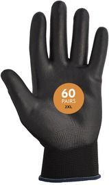 Ansell 2X KleenGuard™ G40 Black Polyurethane Palm Coated Work Gloves With Nylon And Polyurethane Liner And Knit Wrist Ansell 2X KleenGuard™ G40 Black Polyurethane Palm Coated Work Gloves With Nylon And Polyurethane Liner And Knit Wrist