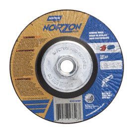 Norton® 6 Norton® 6" X 1/8" X 5/8" - 11" NorZon Plus® Extra Coarse Grit Ceramic Alumina Type 27 Depressed Center Grinding And Cut-Off Wheel