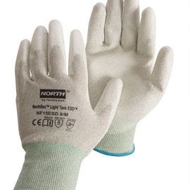 PIP Global Safety® Size 6 NorthFlex Light Task ESD™ 15 Gauge Polyurethane Palm And Fingertip Coated Work Gloves With Thunderon® Liner And Knit Wrist PIP Global Safety® Size 6 NorthFlex Light Task ESD™ 15 Gauge Polyurethane Palm And Fingertip Coated Work Gloves With Thunderon® Liner And Knit Wrist