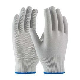 PIP Global Safety® Small CleanTeam® 13 Gauge White Dotted PVC Palm Coated Work Gloves With Carbon And Nylon Liner And Knit Wrist PIP Global Safety® Small CleanTeam® 13 Gauge White Dotted PVC Palm Coated Work Gloves With Carbon And Nylon Liner And Knit Wrist