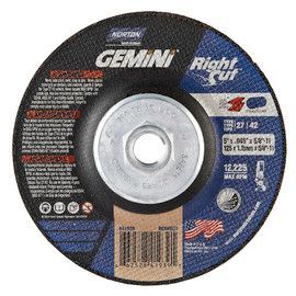 Norton® 5" X .045" X 5/8" - 11" Gemini® Extra Coarse Grit Aluminum Oxide Type 27/42 Depressed Center Cut-Off Wheel