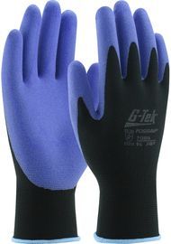 PIP Global Safety® Medium G-Tek® PosiGrip® 15 Gauge Blue Foam PVC Palm And Finger Coated Work Gloves With Nylon Liner And Knit Wrist PIP Global Safety® Medium G-Tek® PosiGrip® 15 Gauge Blue Foam PVC Palm And Finger Coated Work Gloves With Nylon Liner And Knit Wrist