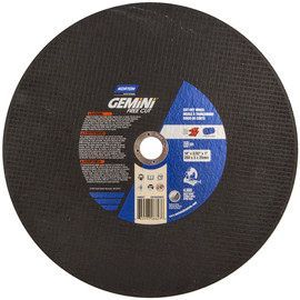 Norton® 14" X 3/32" X 1" Gemini® Coarse Grit Aluminum Oxide Type 1/41 Cut-Off Wheel