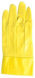MCR Safety® Large MCR Safety® Yellow Vinyl Work Gloves With Interlock Cotton Liner And Band Top Cuff