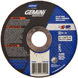 Norton® 4.5" X 3/32" X 7/8" Gemini® Coarse Grit Aluminum Oxide Type 1/41 Cut-Off Wheel