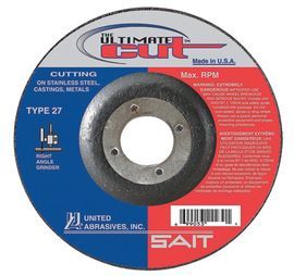 United Abrasives 6" X .045" X 7/8" The Ultimate Cut™ Proprietary Blend Depressed Center Type 27/Type 42 Cut-Off Wheel