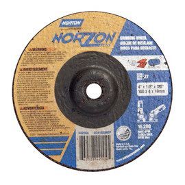 Norton® 4" X 1/8" X 3/8" NorZon Plus® Extra Coarse Grit Ceramic Alumina Type 27 Depressed Center Grinding And Cut-Off Wheel