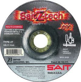 United Abrasives 6" X .090" X 7/8" SAIT Zirconium Type 27/Type 42 Cut-Off Wheel
