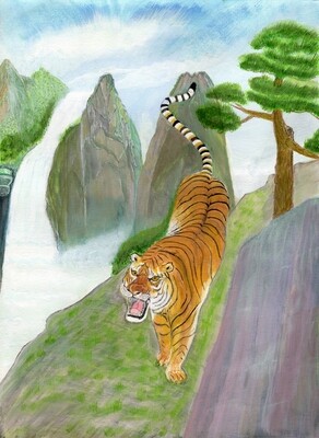 Print 11x17- Master Tiger by Kekun Ouyang