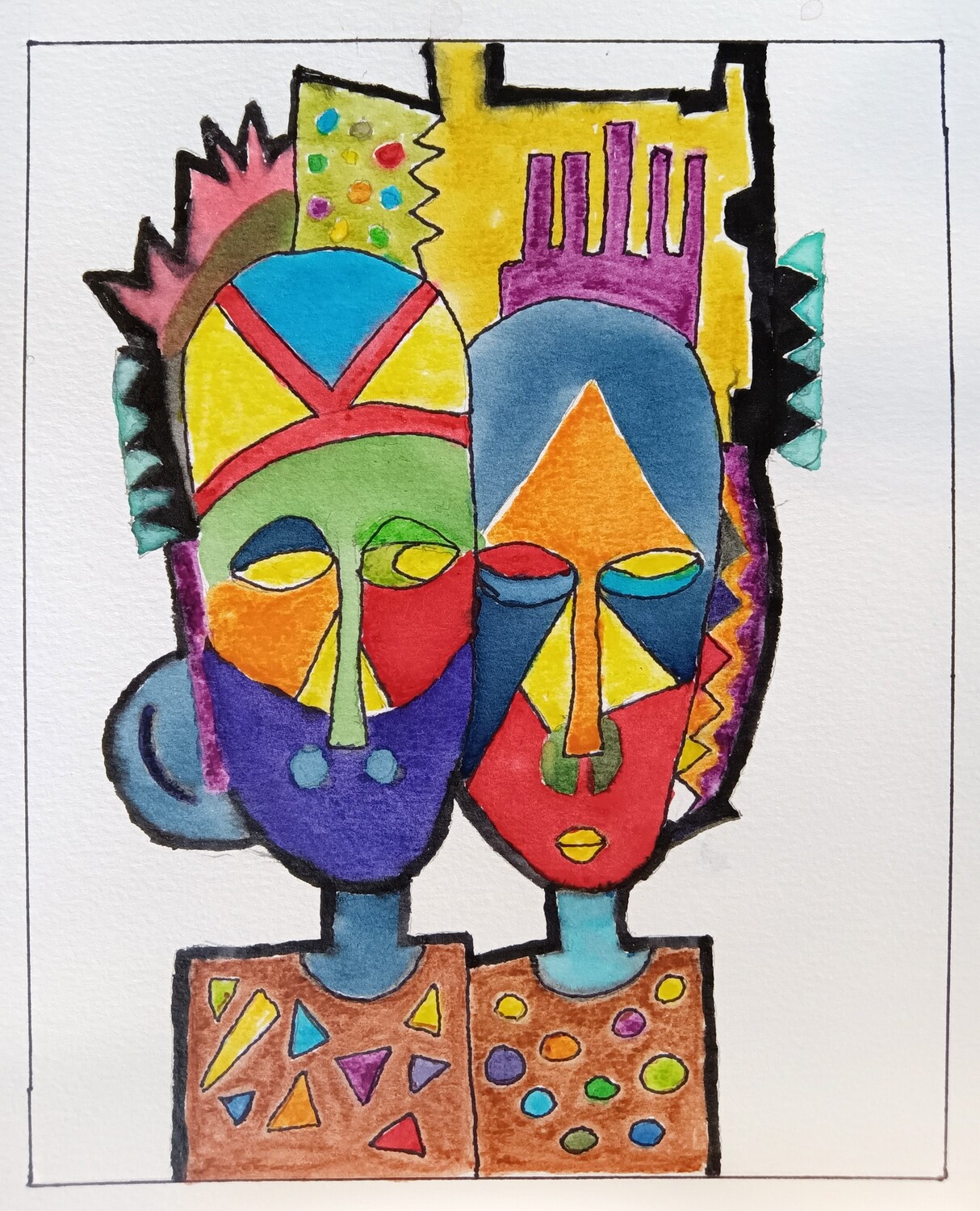 Print 11x17 - Inspired by an African Artist by Beverly Rockabrand