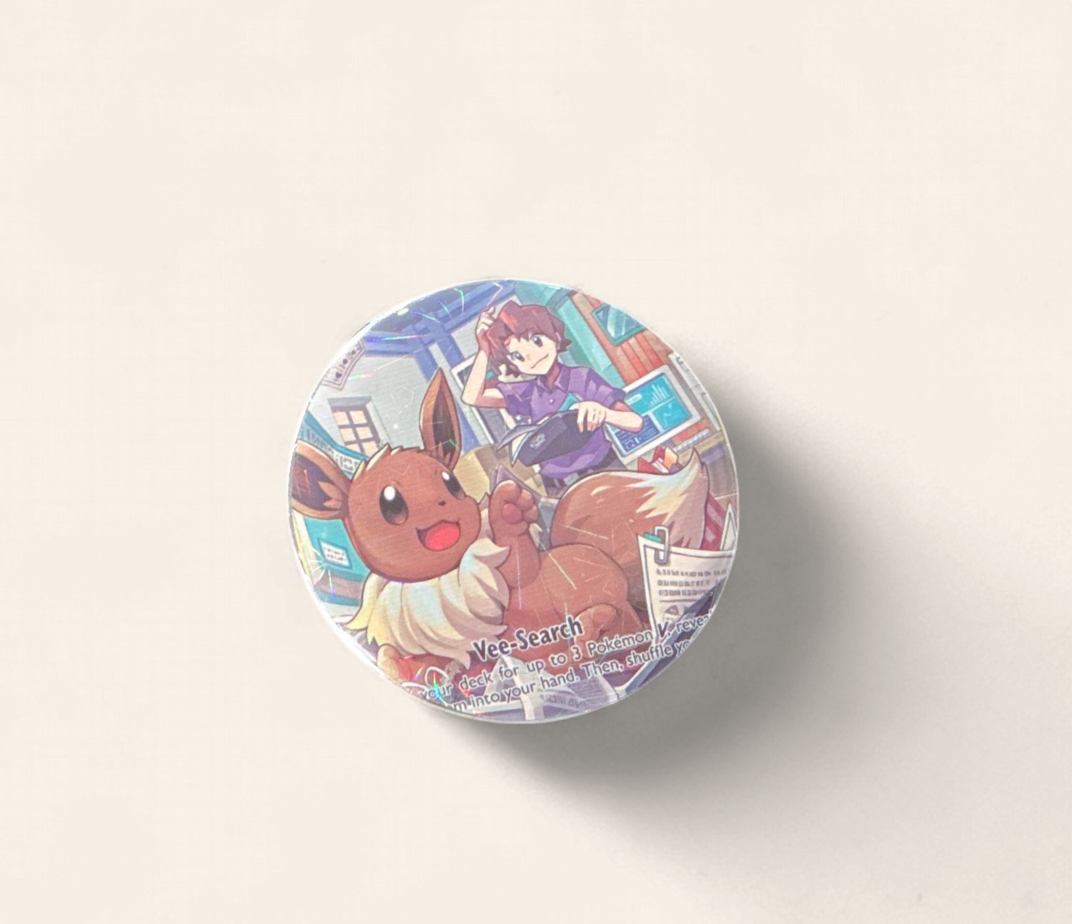 Round Eevee trainer gallery magnet