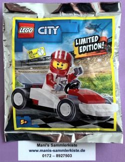 Lego 952005 Figur Rennfahrer Dirk Drifter mit Rennauto