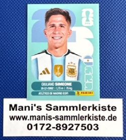 Sammelbild Nr. ARG 20 - Giuliano Simeone