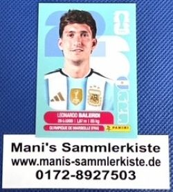 Sammelbild Nr. ARG 7 - Leonardo Balerdi