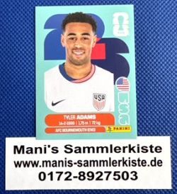 Sammelbild Nr. USA 8 - Tyler Adams