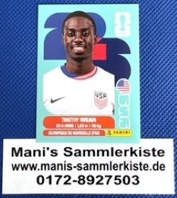 Sammelbild Nr. USA 12 - Timothy Weah