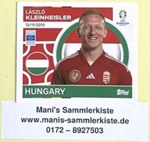 Sammelbild Nr. HUN 16 - Laszlo Kleinheisler