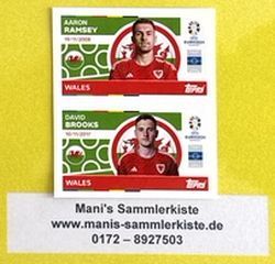Sammelbild Nr. WAL 8 + 9 - Aaron Ramsey / David Brooks