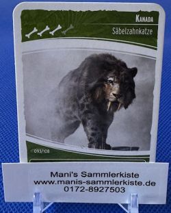 Sammelkarte - Nr. 93 - Kanada - Säbelzahnkatze