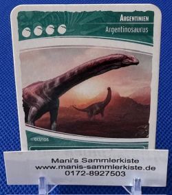 Sammelkarte - Nr. 13 - Argentinien - Argentinosaurus