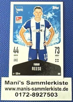 Sammelkarte Nr. 399 - Fabian Reese