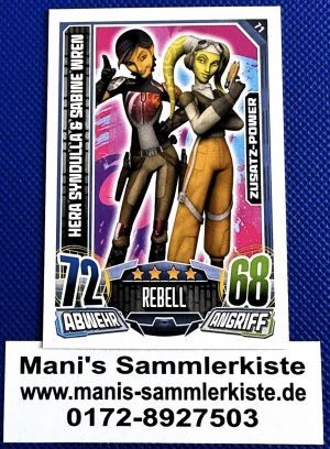 Sammelkarte Nr. 71 - Hera Syndulla &amp; Sabine Wren